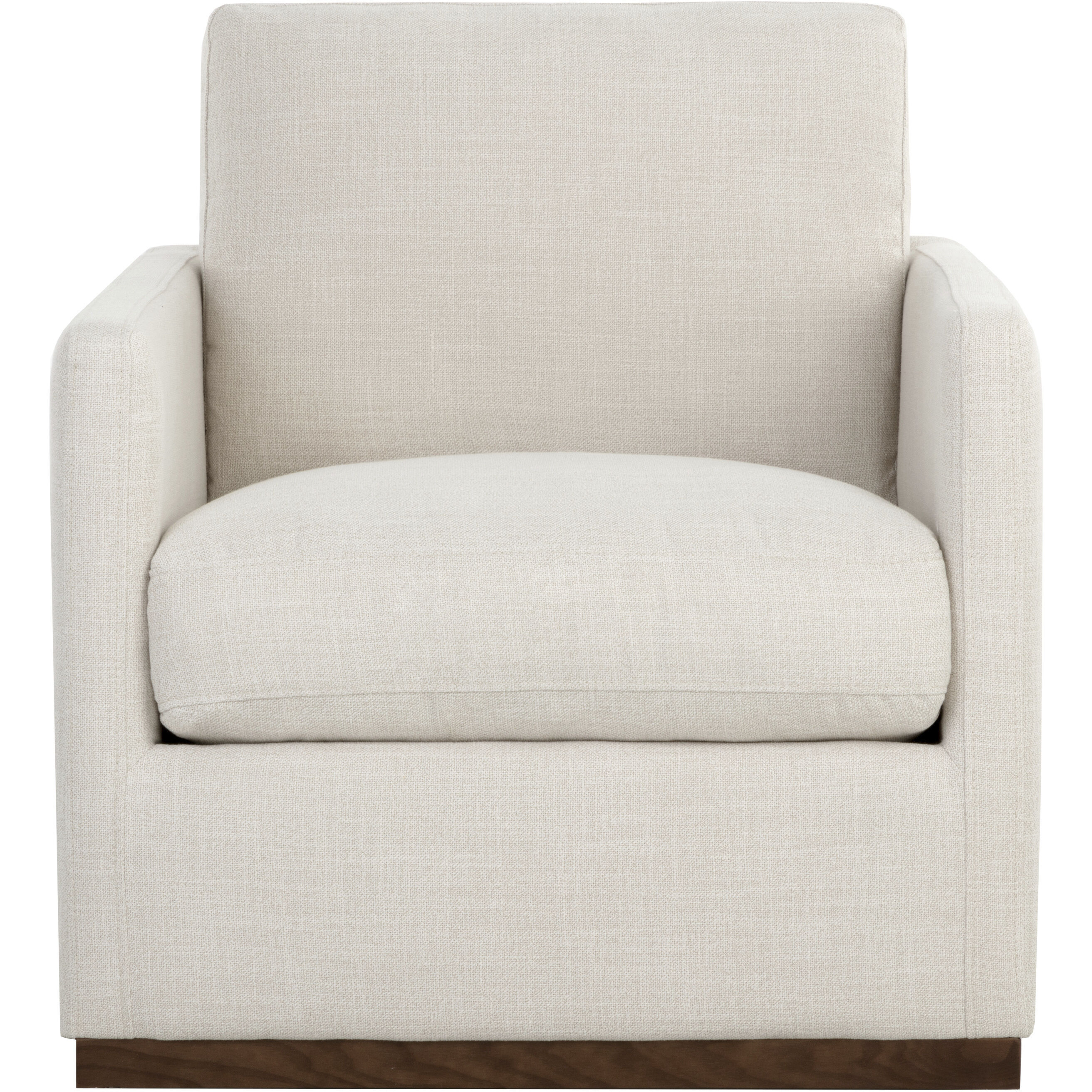 Portman Effie Linen Swivel Lounge Chair, Swivel